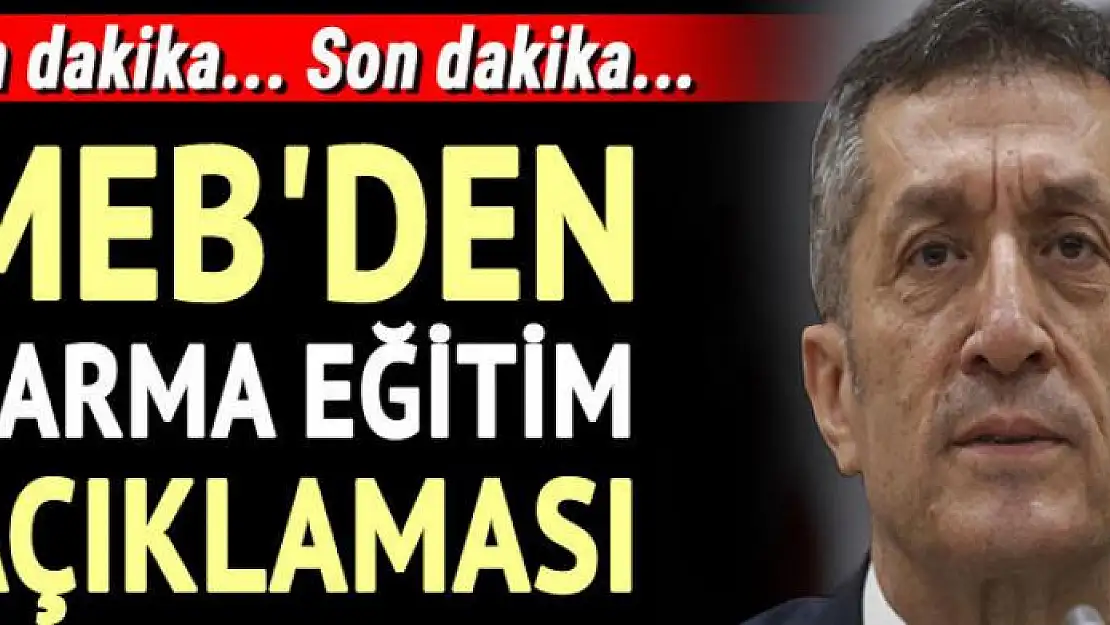 MEB'den karma eğitim açıklaması