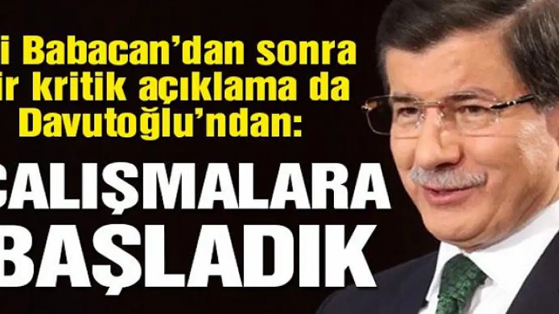 Davutoğlu'ndan yeni parti sinyali: Çalışmaya başladık!