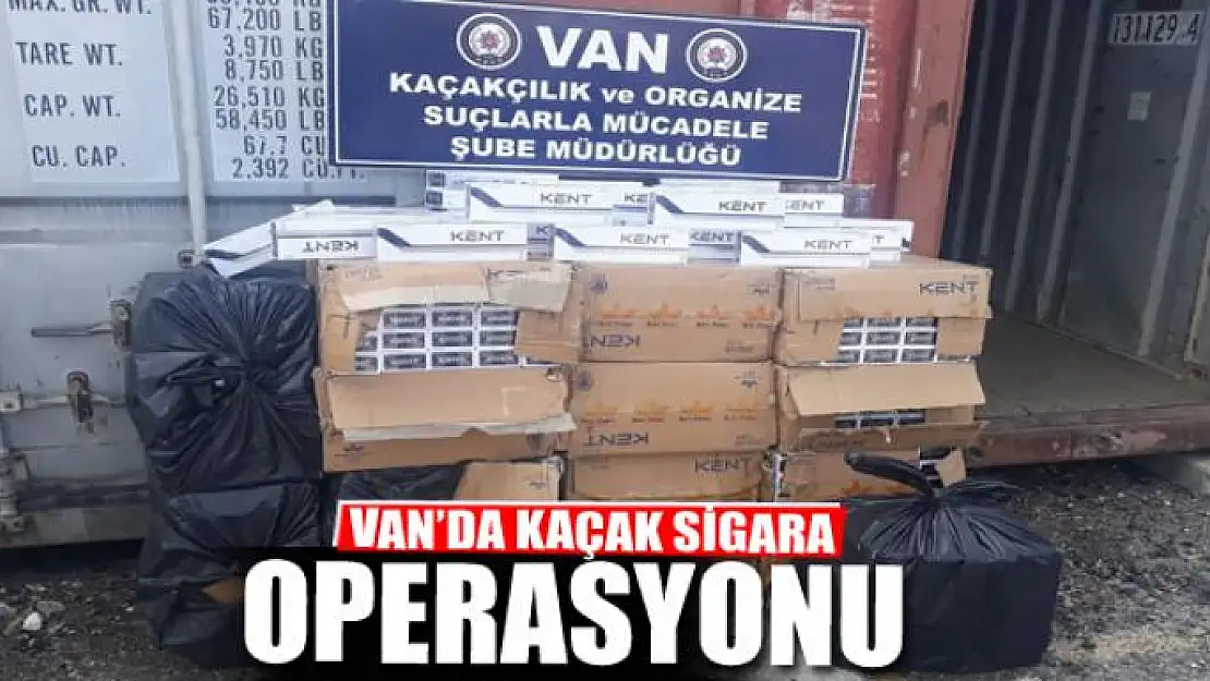 Van'da sigara kaçakçılığı