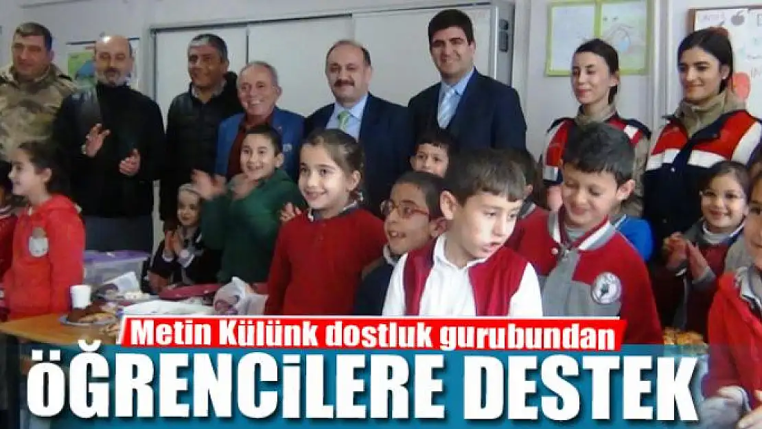 Metin Külünk dostluk gurubundan öğrencilere destek