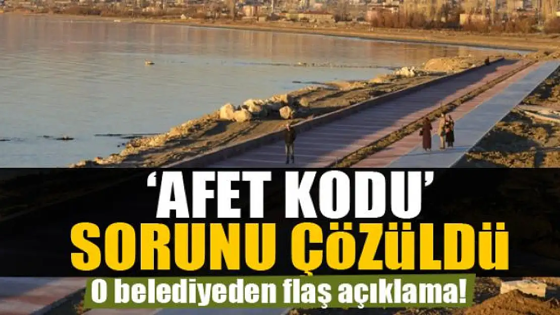 'Afet kodu' sorunu çözüldü 