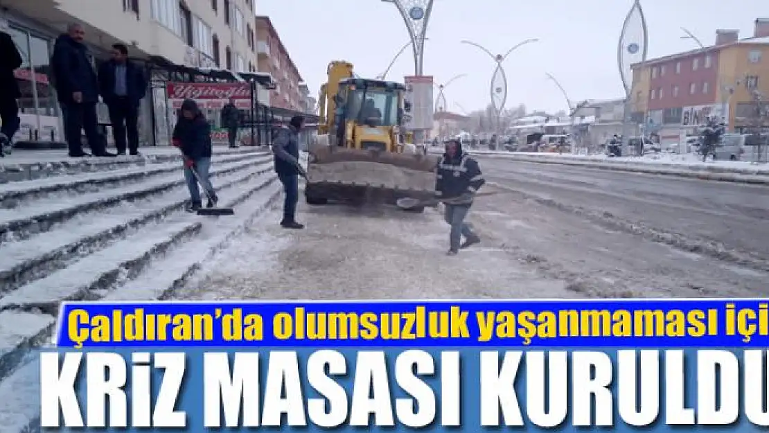 Çaldıran Belediyesi kışın olumsuzluk yaşanmaması için kriz masası kurdu