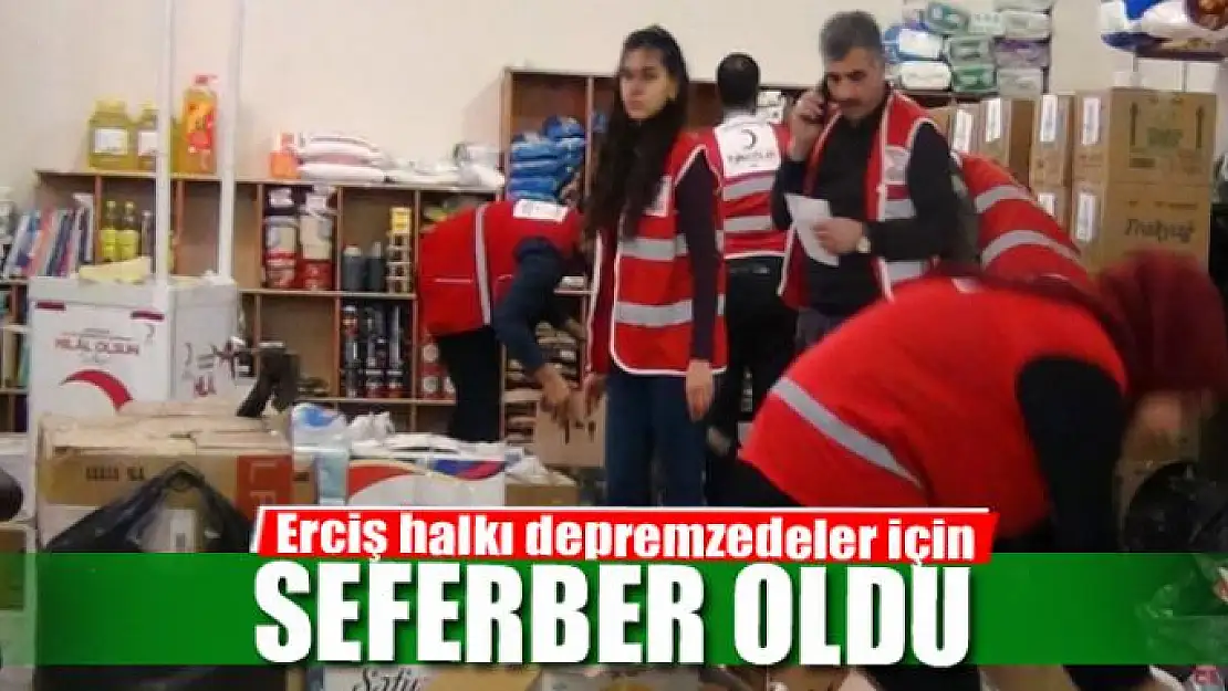 Erciş halkı depremzedeler için seferber oldu