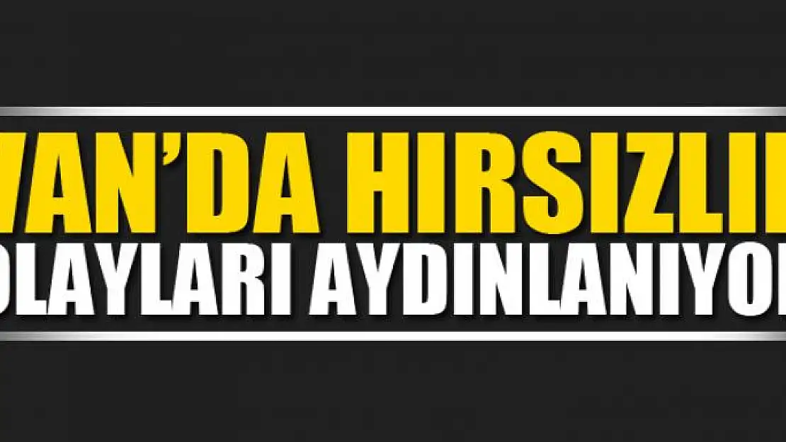 Van'da hırsızlık