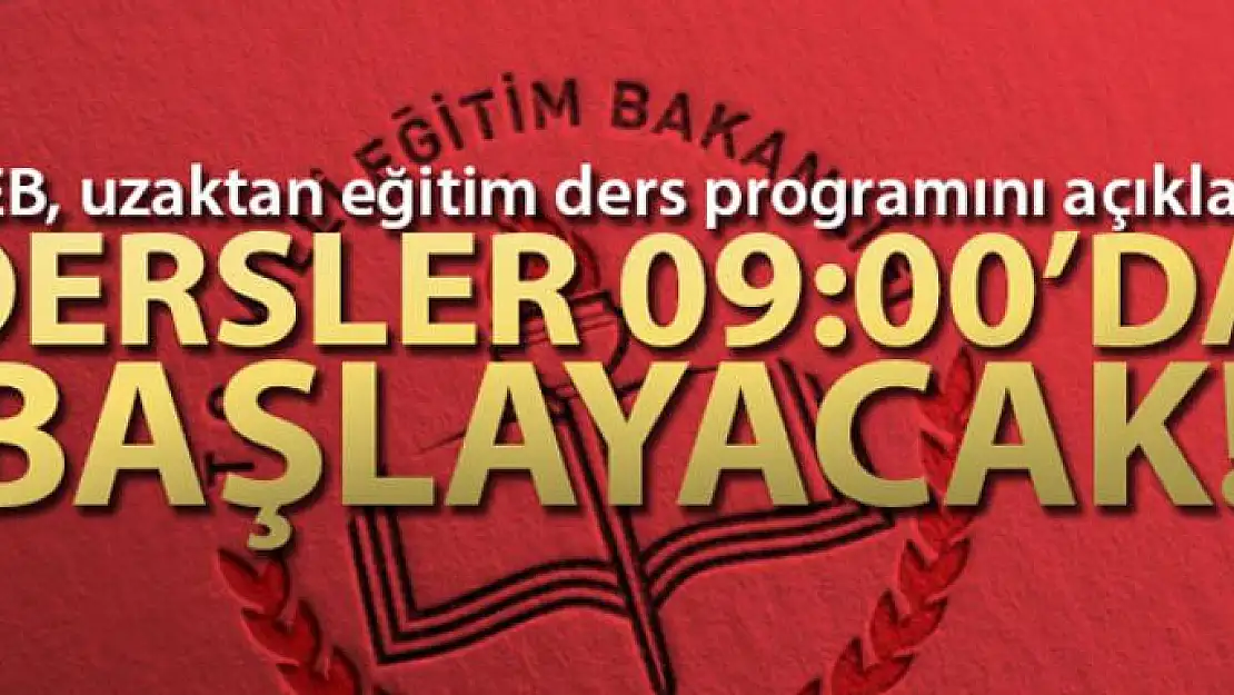 MEB, uzaktan eğitim ders programını açıkladı