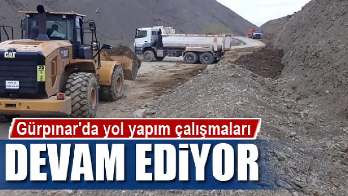 Gürpınar'da yol yapım çalışmaları sürüyor