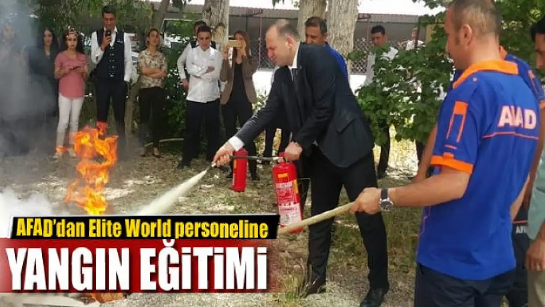 AFAD'dan Elite World personeline eğitim 