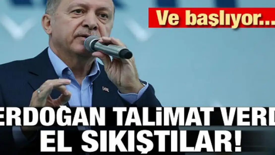 Erdoğan talimat verdi! El sıkıştılar