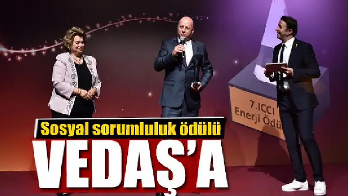 Sosyal sorumluluk ödülü VEDAŞ'a