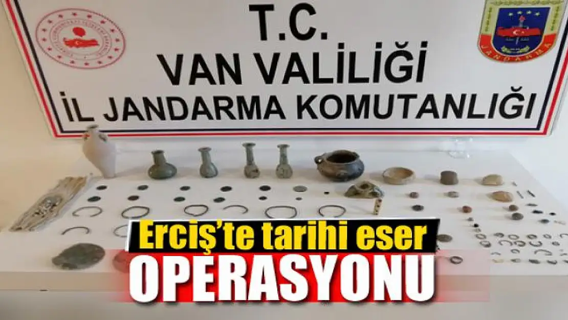 Erciş'te tarihi eser operasyonu