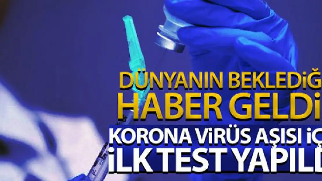 Korona virüs aşısı için ilk test yapıldı