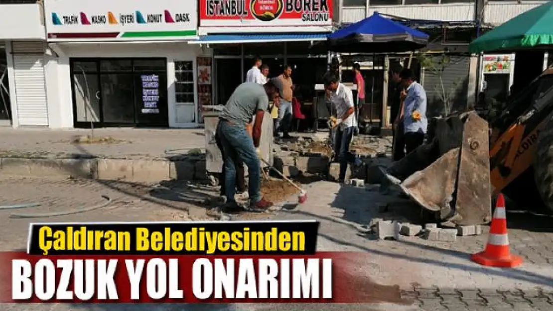 Çaldıran Belediyesinden 3 bin 570 metrekare bozuk yol onarımı