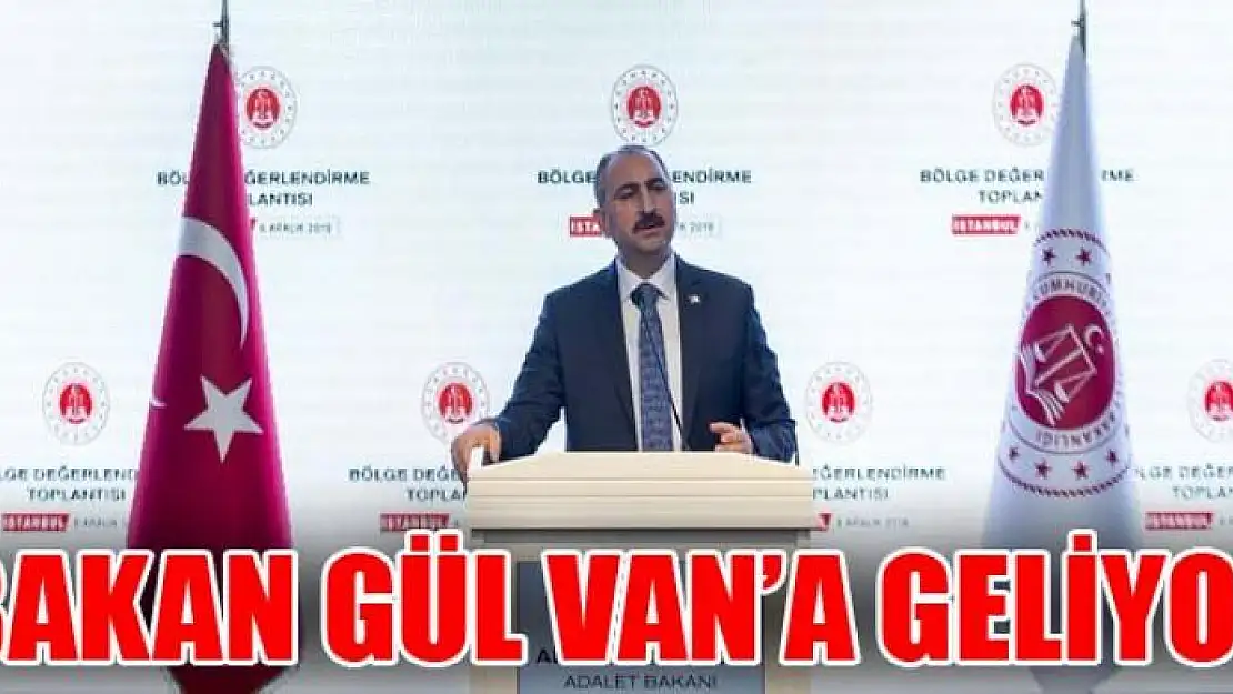 Bakan Gül Van'a geliyor