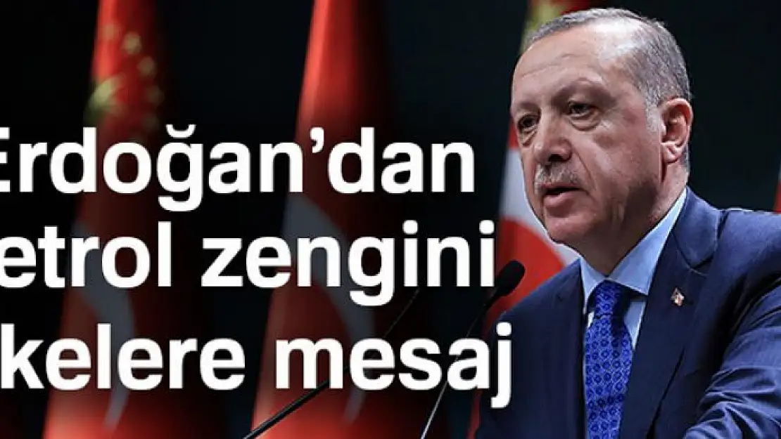 Cumhurbaşkanı Erdoğan'dan petrol zengini ülkelere mesaj