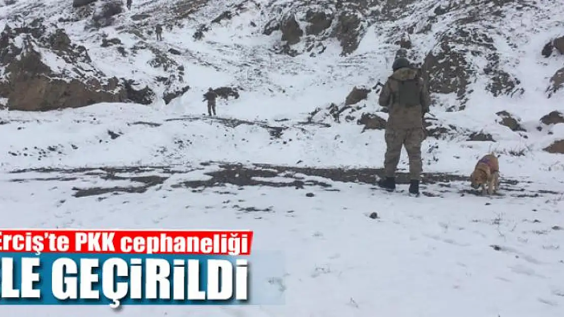 Erciş'te PKK cephaneliği ele geçirildi