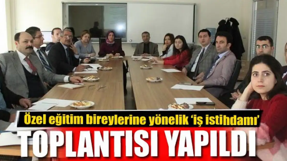 Özel eğitim bireylerine yönelik 'iş istihdamı' toplantısı