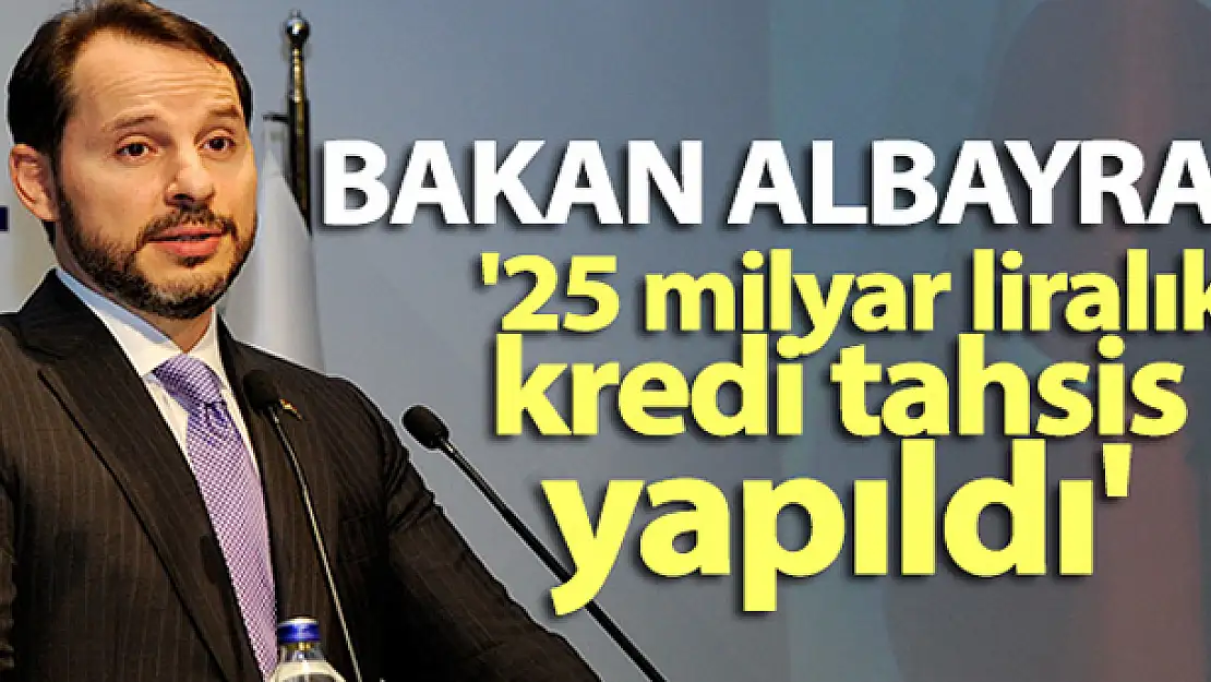 Bakan Albayrak: 25 milyar liralık kredi tahsis yapıldı