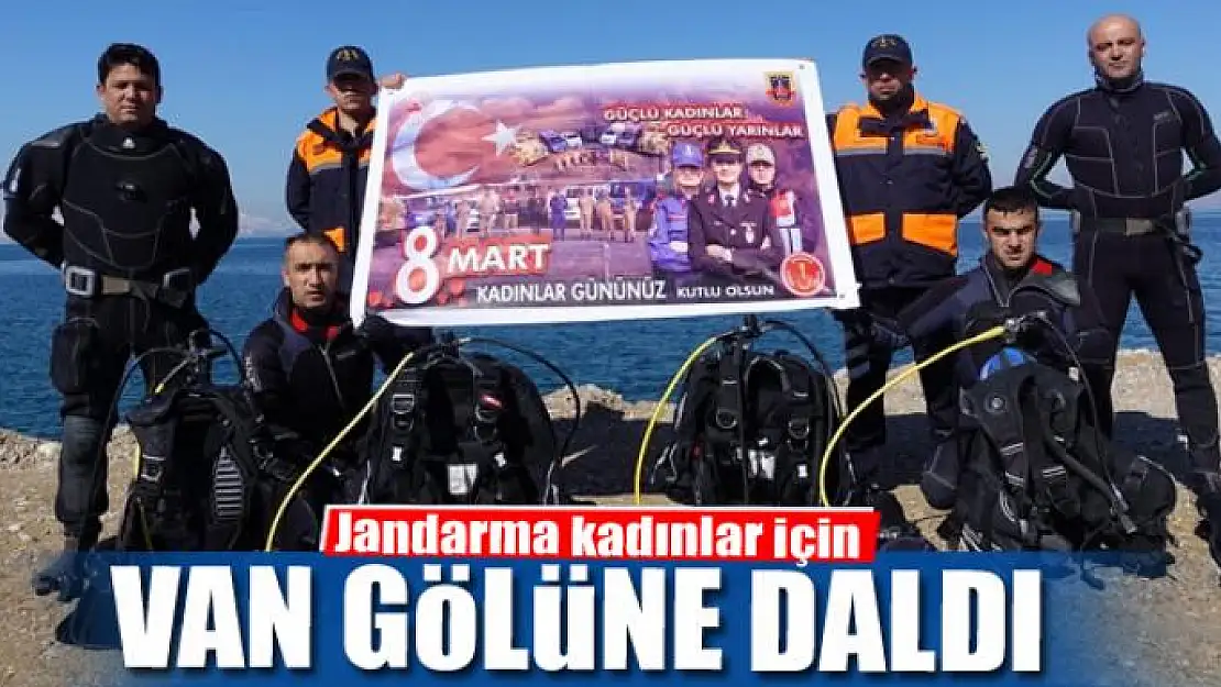 Jandarma kadınlar için Van Gölüne daldı