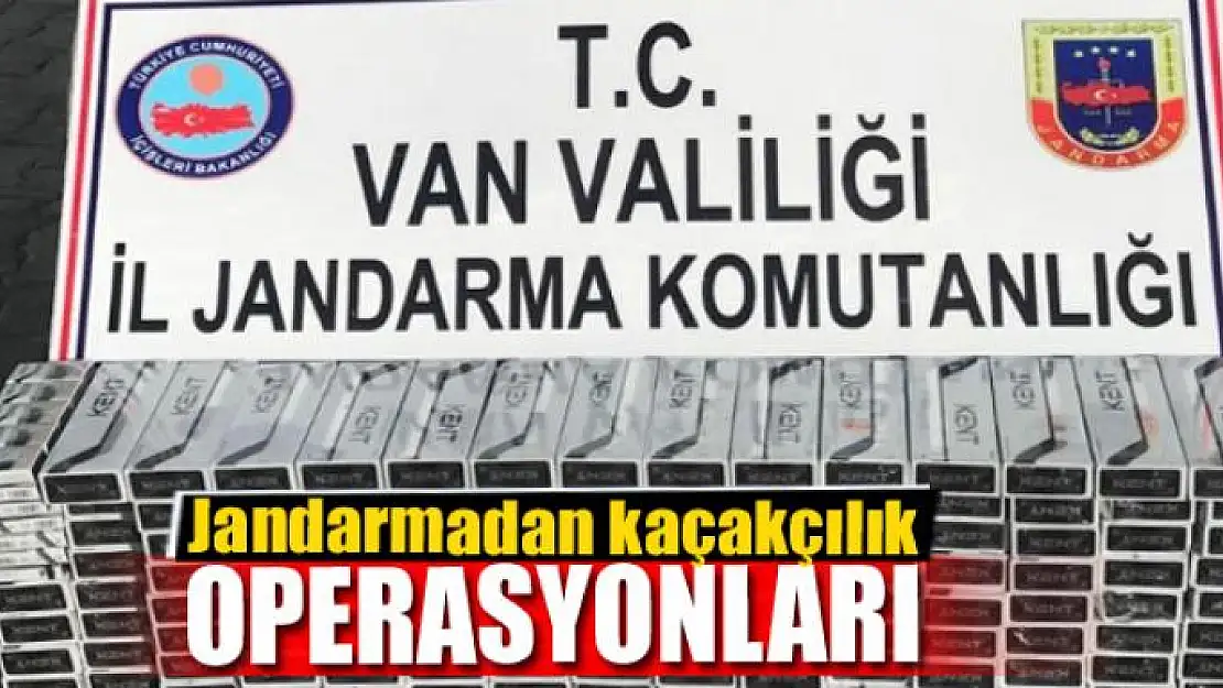 Jandarmadan kaçakçılık operasyonları