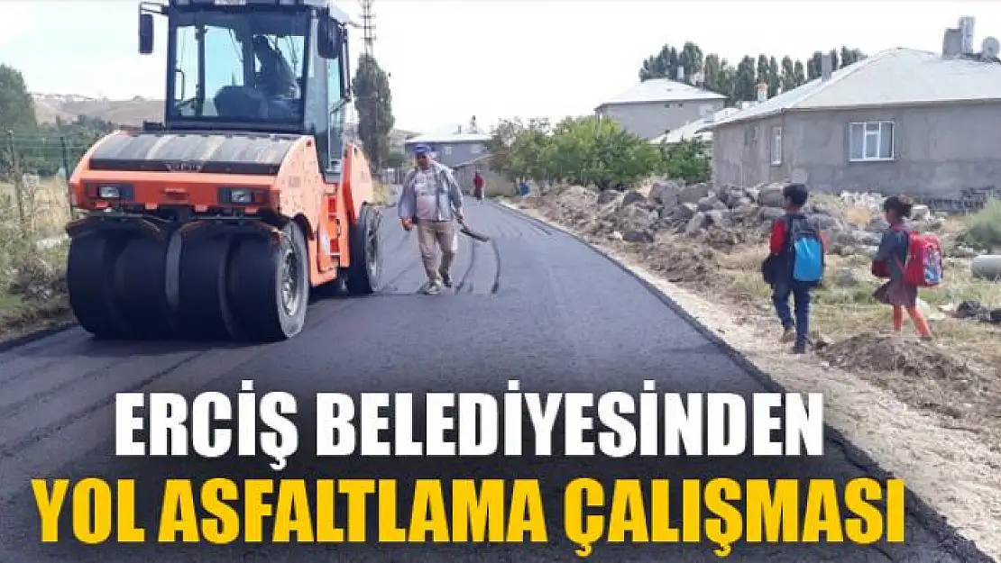 Erciş Belediyesinden yol asfaltlama çalışması