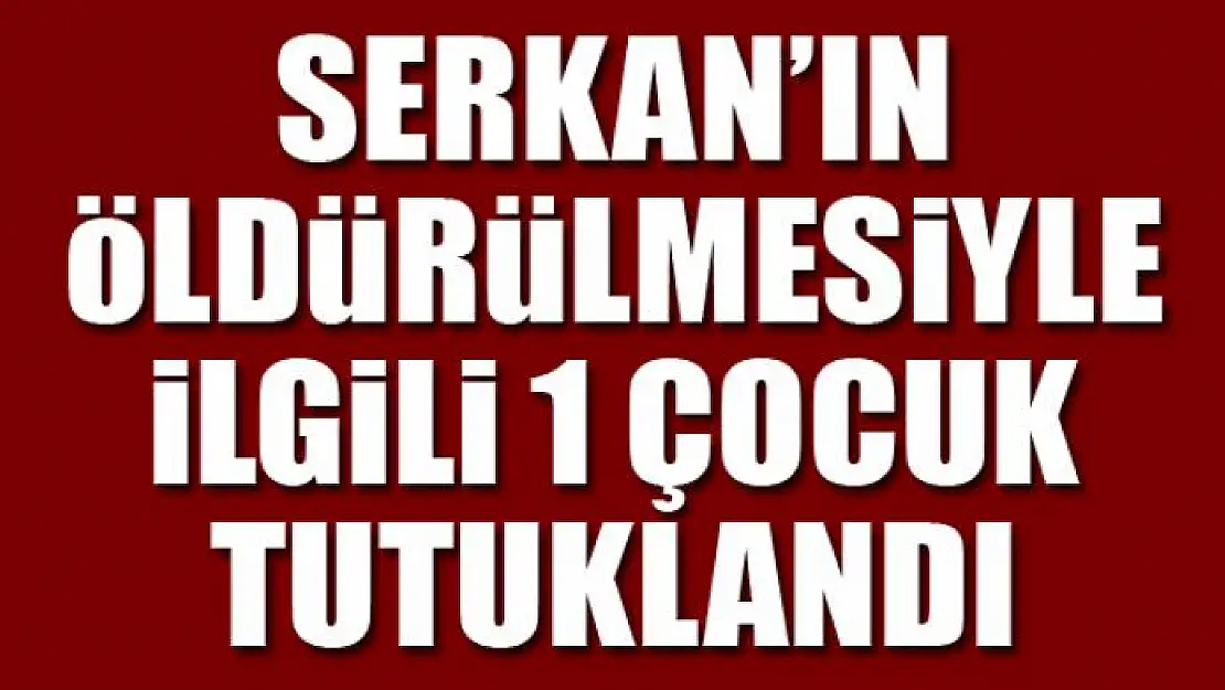 Serkan'ın öldürülmesiyle ilgili 1 çocuk tutuklandı