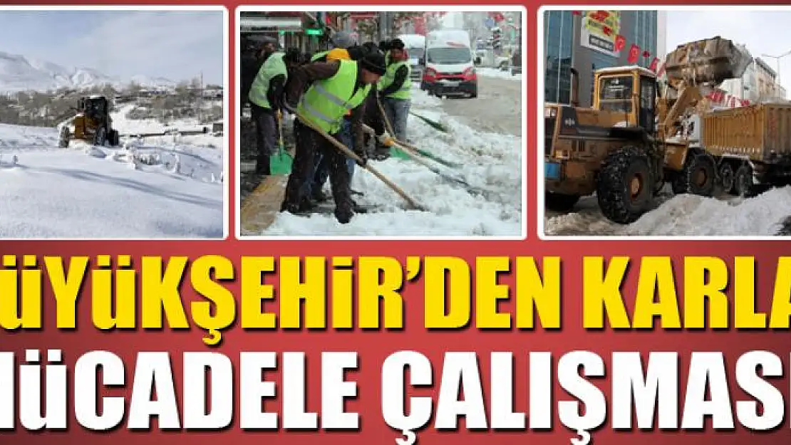 BÜYÜKŞEHİR'DEN KARLA MÜCADELE ÇALIŞMASI