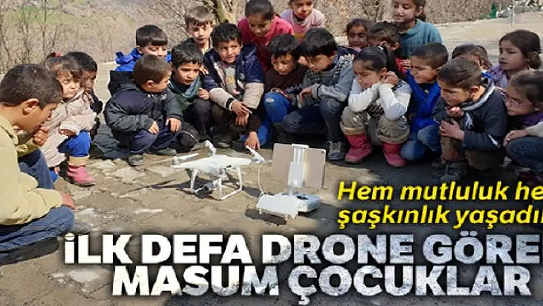 İlk defa drone gören masum çocuklar