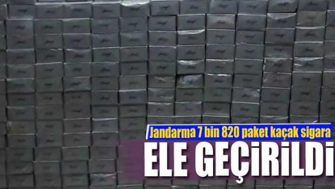 Jandarma 7 bin 820 paket kaçak sigara ele geçirdi 