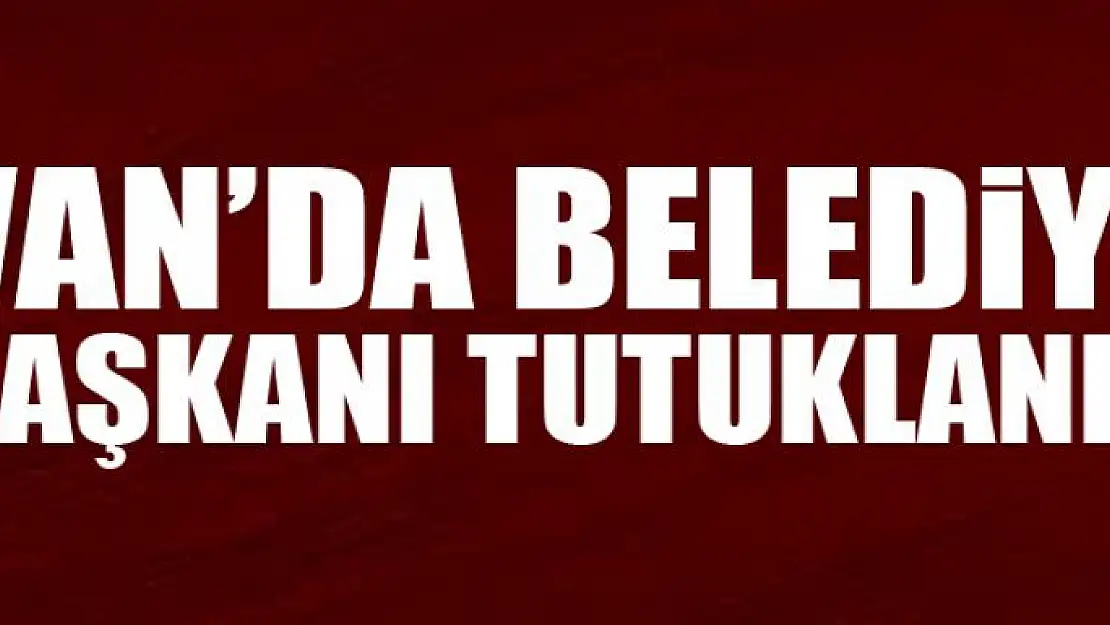 Van'da belediye başkanı tutuklandı