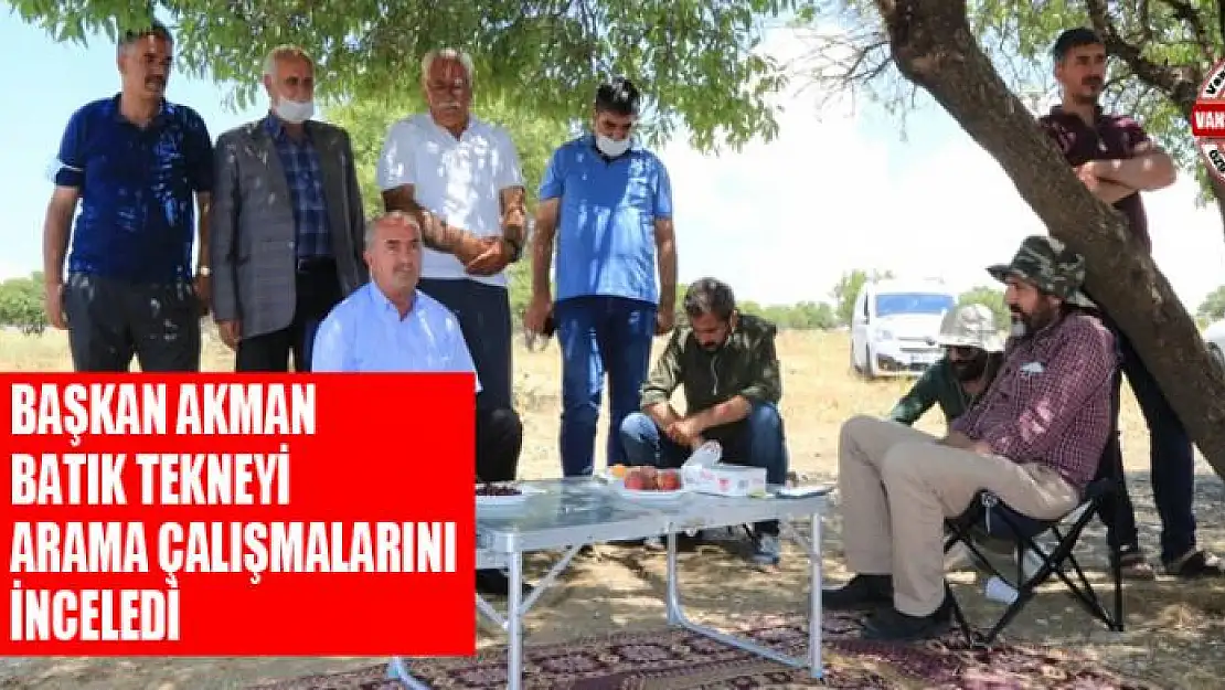 Başkan Akman, batık tekneyi arama çalışmalarını inceledi