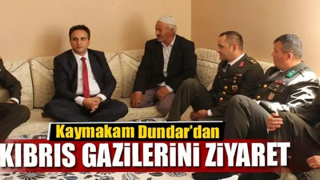 Kaymakam Dundar, Kıbrıs gazilerini ziyaret etti