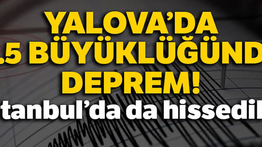 Yalova'da 4.5 büyüklüğünde deprem