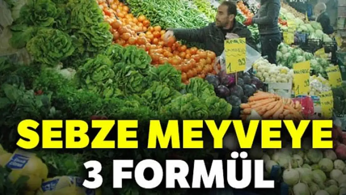 Sebze meyveye 3 formül