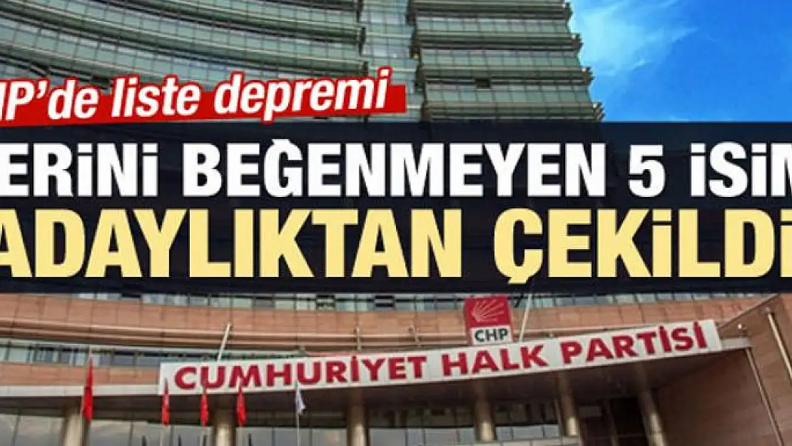 CHP'de deprem! Peş peşe adaylıktan çekildiler