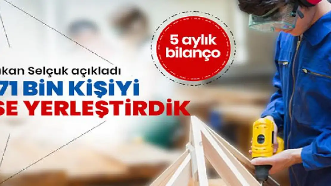 Bakan Selçuk: 2019 yılının Ocak-Mayıs döneminde 571 bin 266 kişiyi işe yerleştirdik