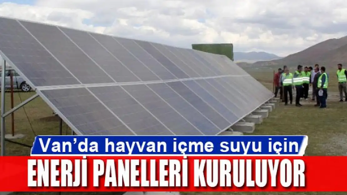 Van'da hayvan içme suyu için enerji panelleri kuruluyor