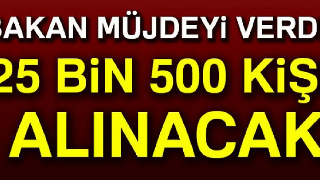 Bakan Soylu müjdeyi verdi! 25 bin 500 kişi alınacak