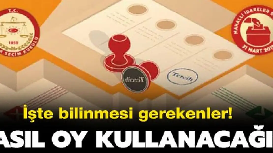 Nasıl oy kullanacağız