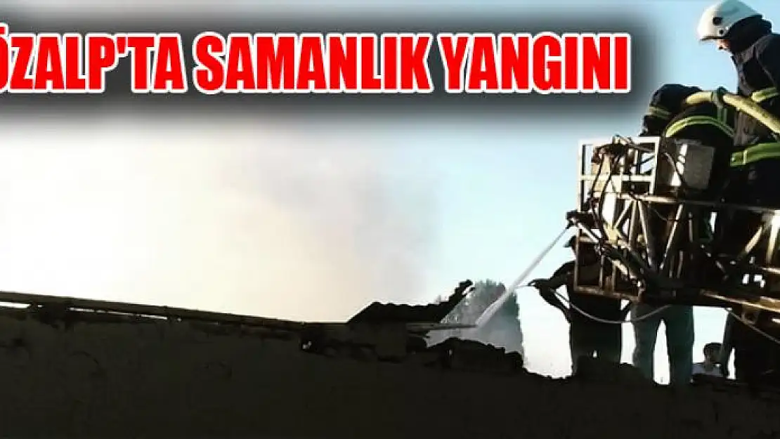 Özalp'ta samanlık yangını