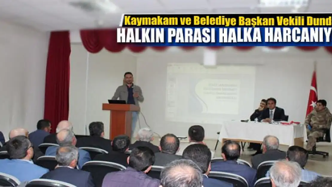 Dundar: Halkın parası halka harcanıyor