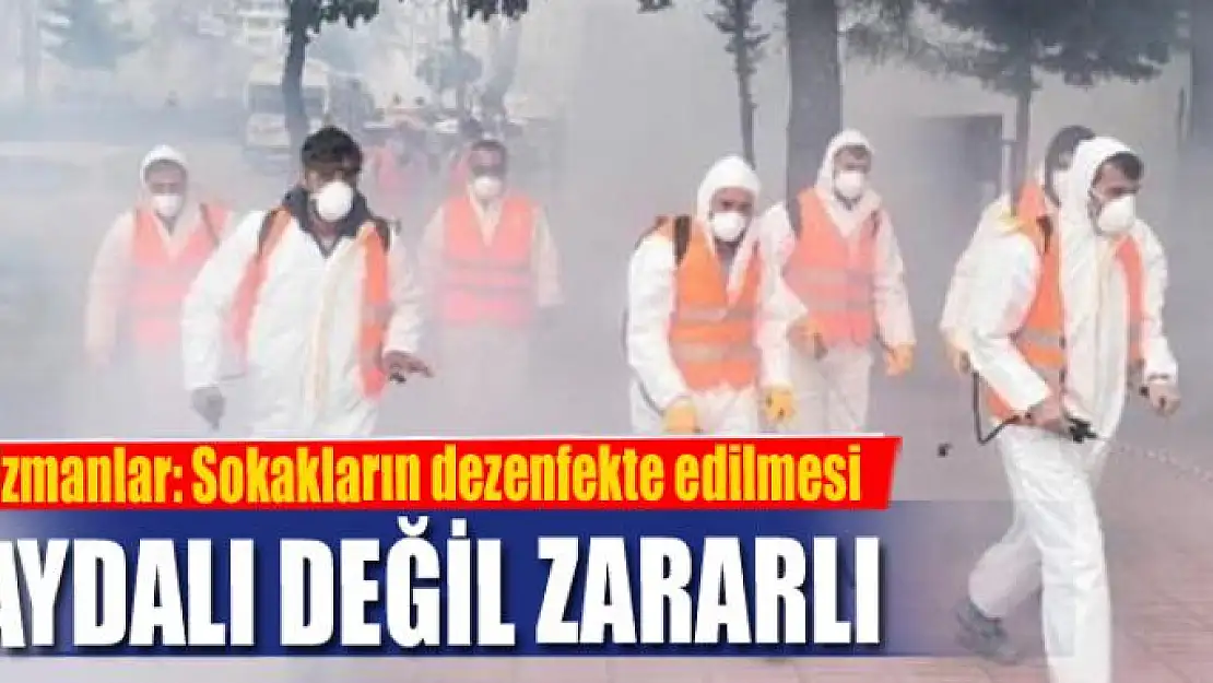 Uzmanlar: Sokakların dezenfekte edilmesi faydalı değil zararlı