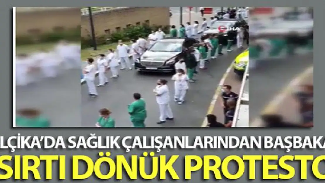 Belçika'da sağlık çalışanları Başbakan Wilmes'i protesto etti