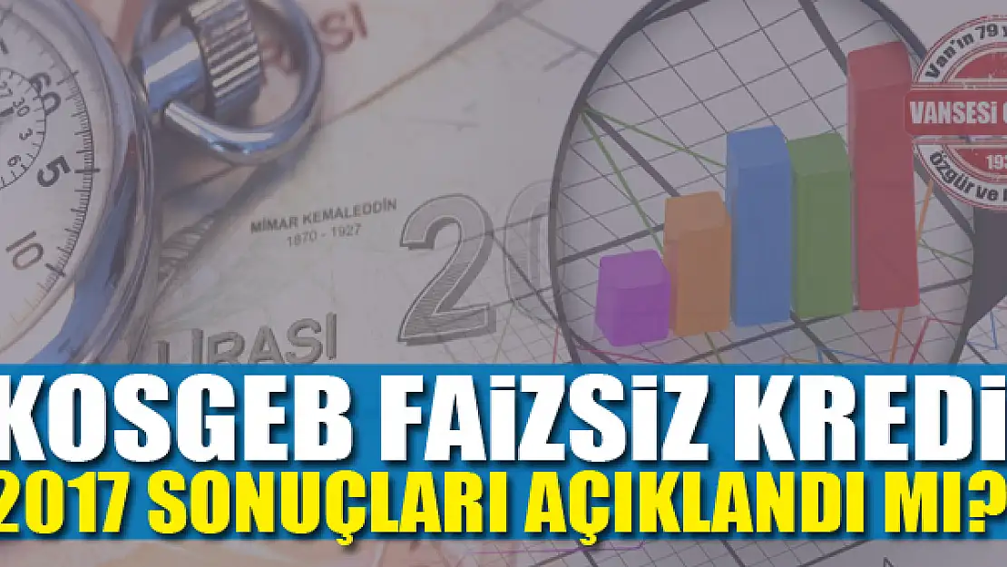 KOSGEB faizsiz kredi 2017 sonuçları açıklandı