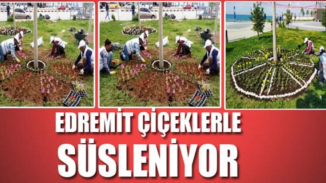 Edremit çiçeklerle süsleniyor