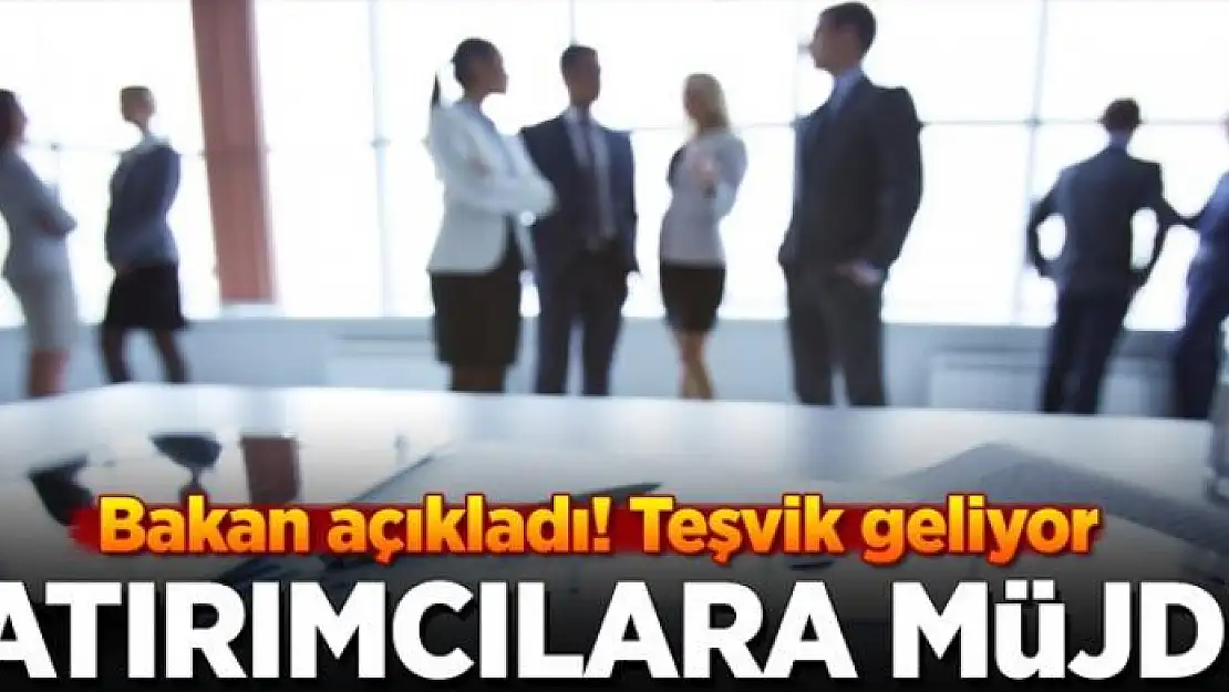 Bakan açıkladı! O yatırımlara da teşvik gelecek 