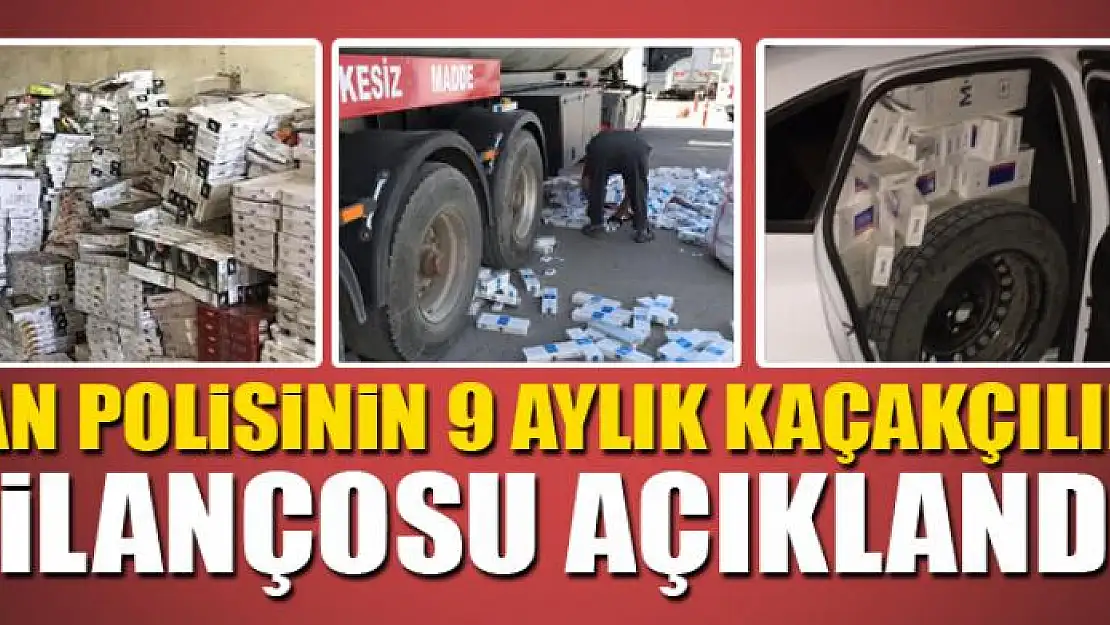 Van polisinin 9 aylık kaçakçılık bilançosu 