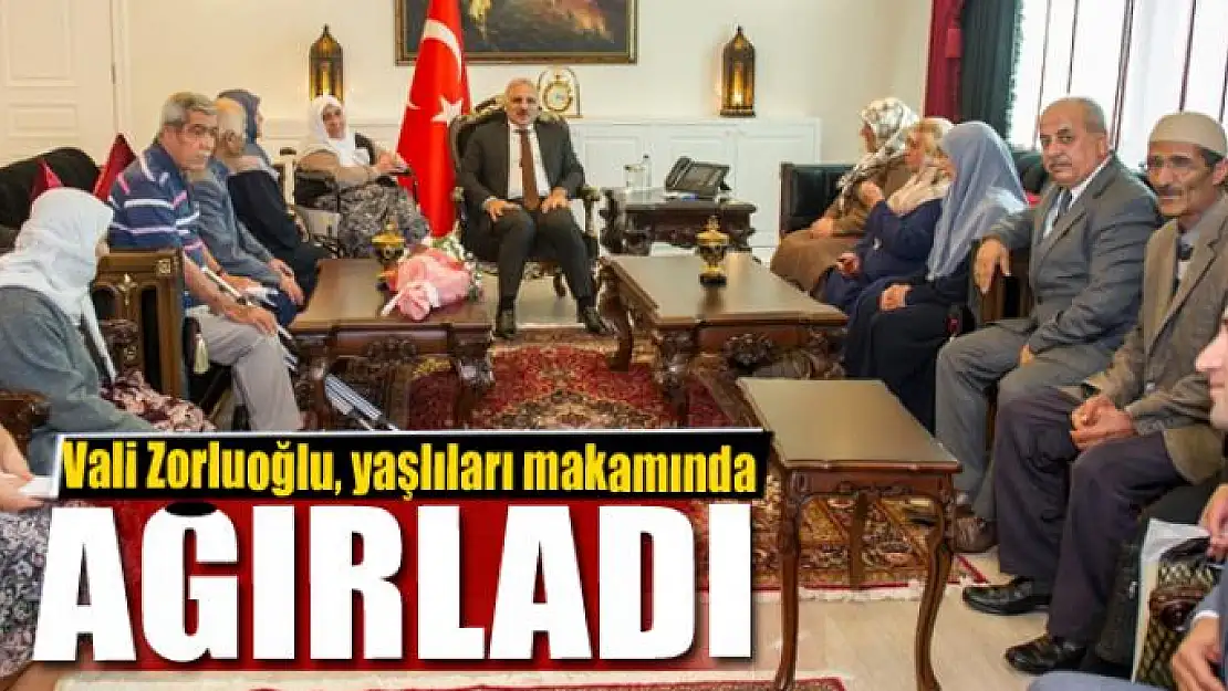 Vali Zorluoğlu, yaşlıları makamında ağırladı