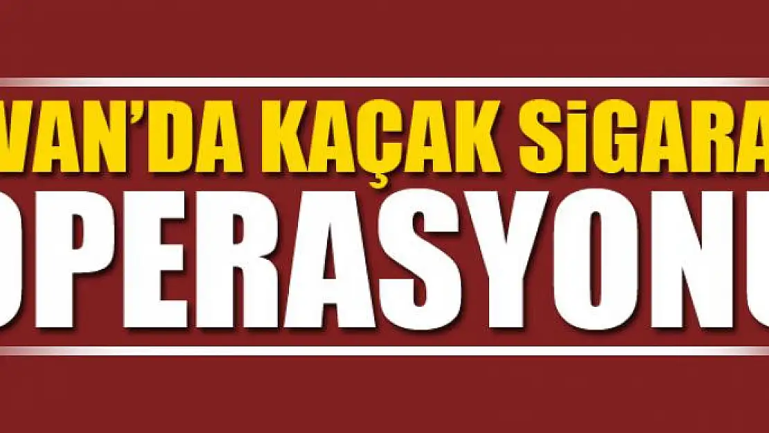  Van'da kaçak sigara operasyonu 