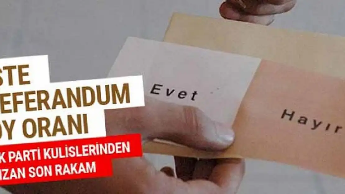 AK Parti kulislerinde konuşulan referandum oy oranı