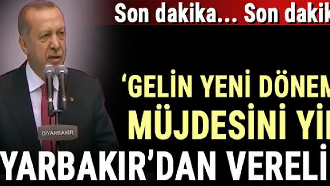 Cumhurbaşkanı Erdoğan'dan Diyarbakır'da önemli açıklamalar